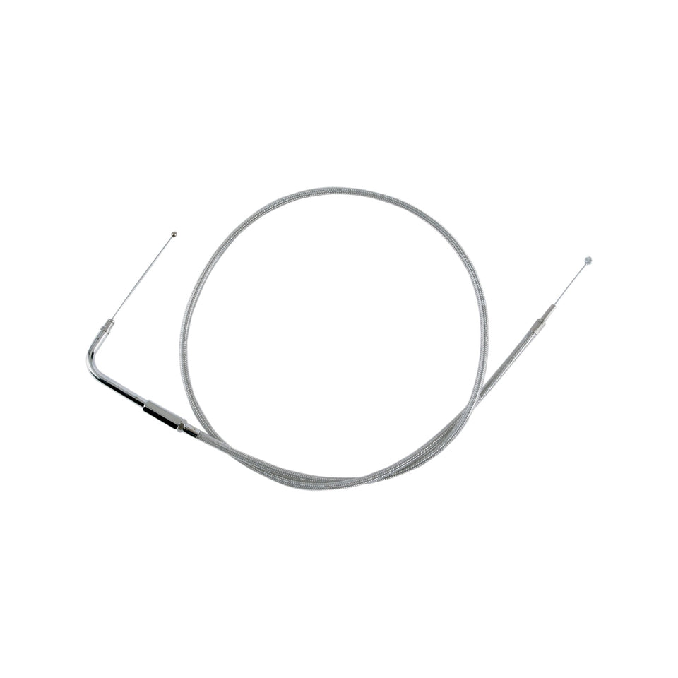 DRAG SPECIALTIES - STAINLESS BRAIDED THROTTLE CABLE - 42-1/2"