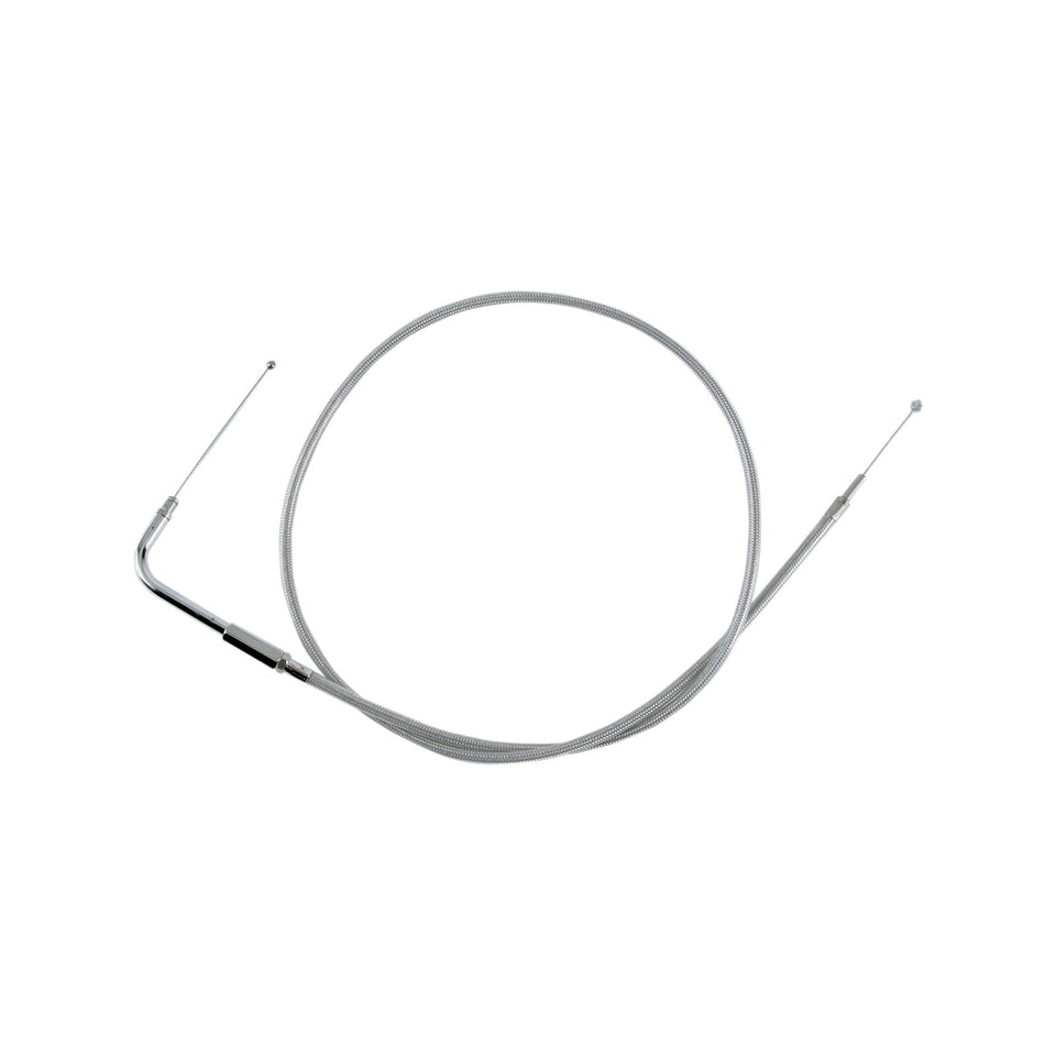 DRAG SPECIALTIES - STAINLESS BRAIDED THROTTLE CABLE - 42-1/2"