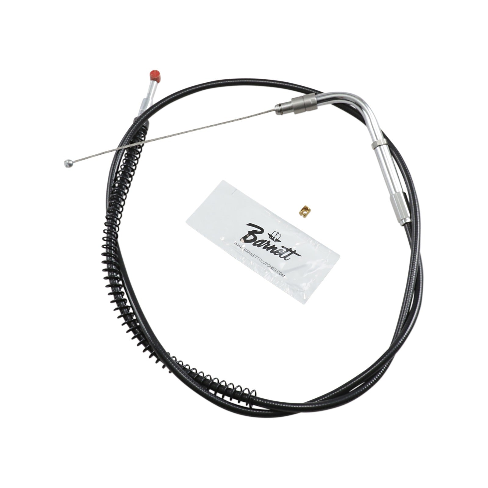 BARNETT - BLACK VINYL THROTTLE CABLE - +6" SIZE - 35-1/2" LENGTH