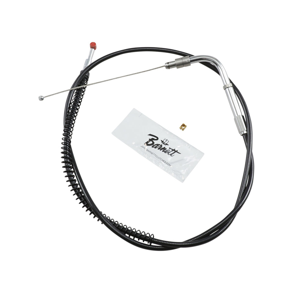 BARNETT - BLACK VINYL THROTTLE CABLE - +6" SIZE - 35-1/2" LENGTH