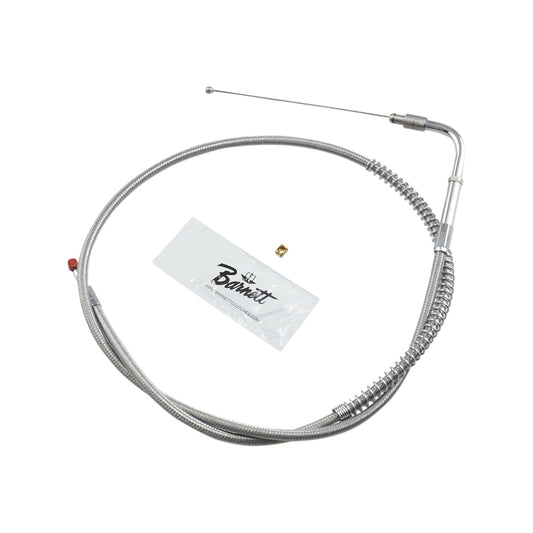 BARNETT - STAINLESS STEEL THROTTLE CABLE - +6" - '06-'17 SOFTAIL/DYNA