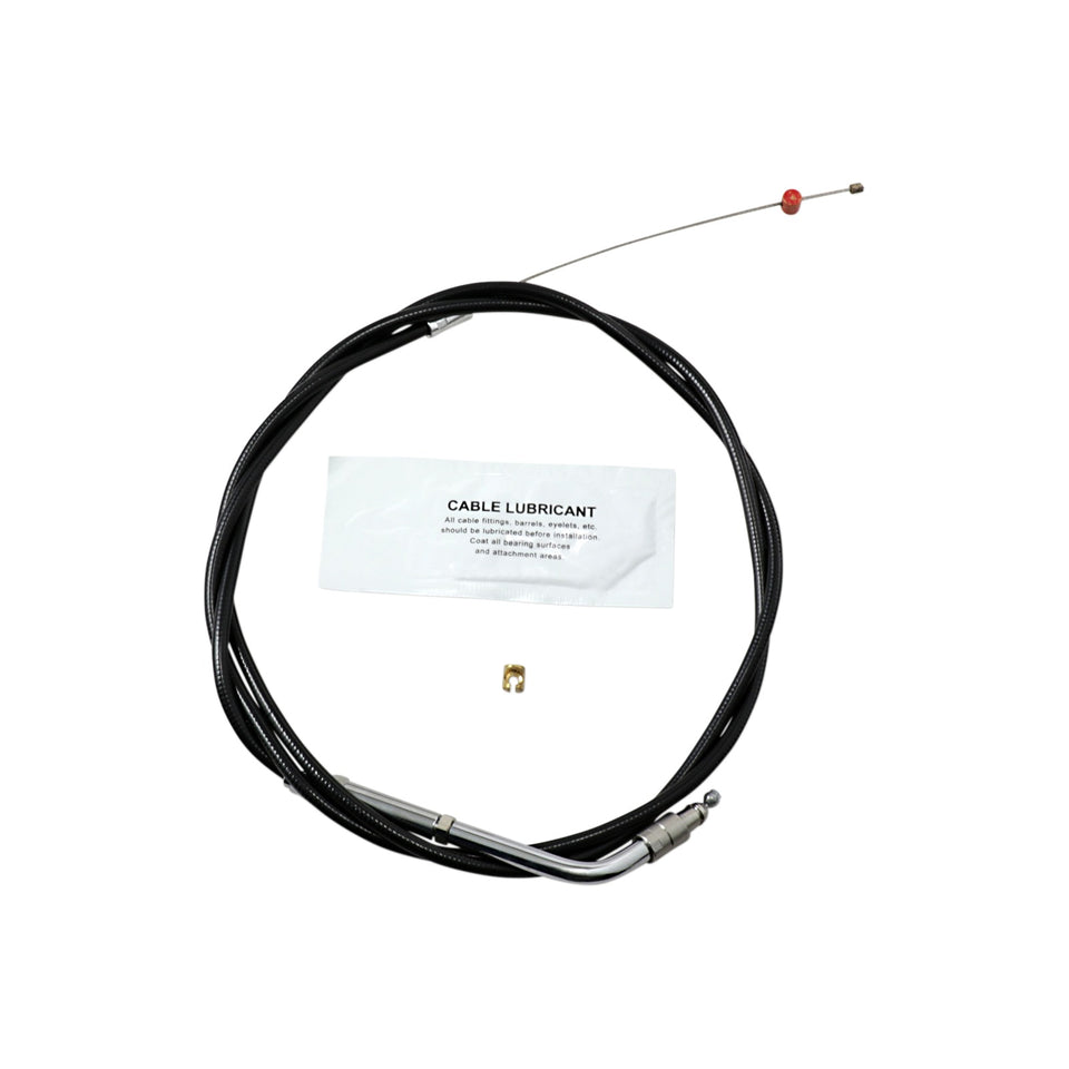 BARNETT - BLACK VINYL THROTTLE CABLE - +6" SIZE - 45-1/2" LENGTH