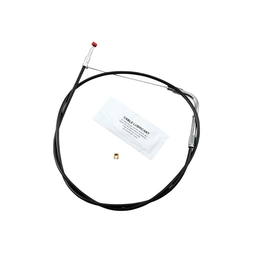 BARNETT - BLACK VINYL THROTTLE CABLE - +6" SIZE - 37" LENGTH