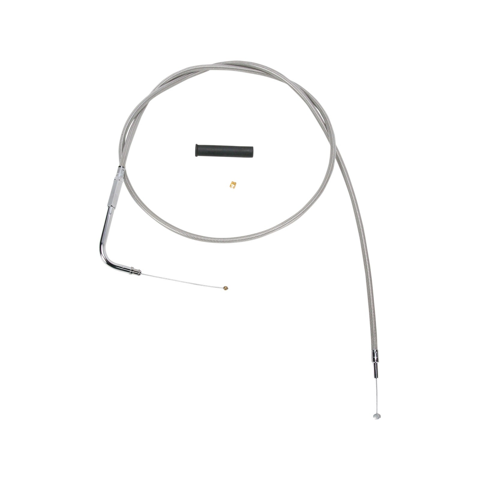 DRAG SPECIALTIES - STAINLESS BRAIDED THROTTLE CABLE - 50"