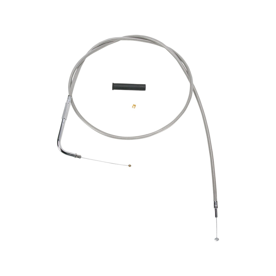 DRAG SPECIALTIES - STAINLESS BRAIDED THROTTLE CABLE - 50"