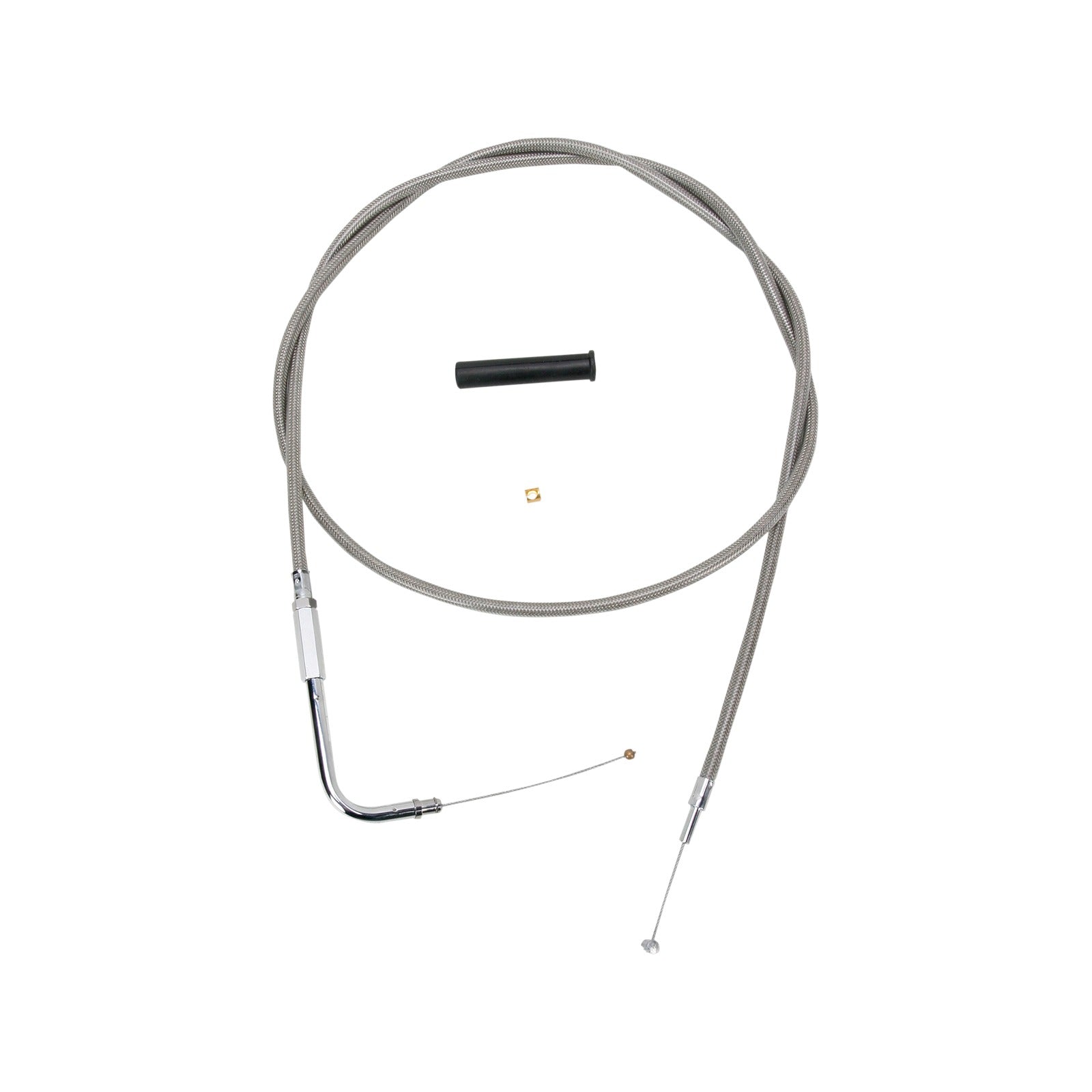 DRAG SPECIALTIES - STAINLESS BRAIDED THROTTLE CABLE - 54"