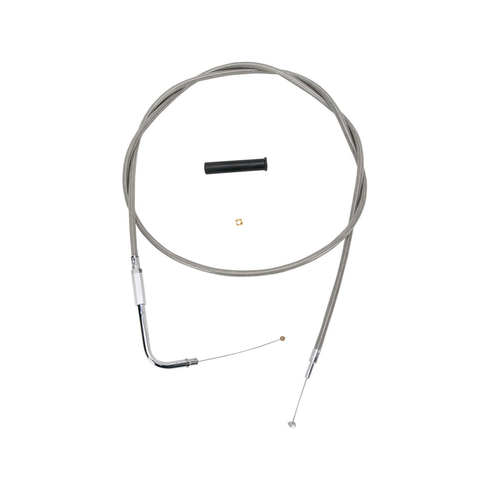 DRAG SPECIALTIES - STAINLESS BRAIDED THROTTLE CABLE - 54"