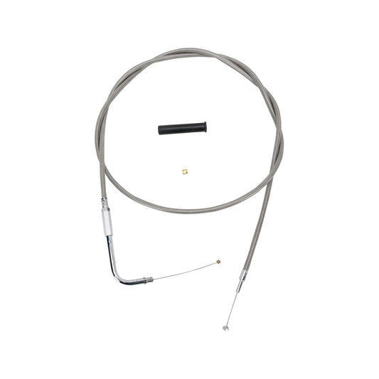 DRAG SPECIALTIES - STAINLESS BRAIDED THROTTLE CABLE - 56"