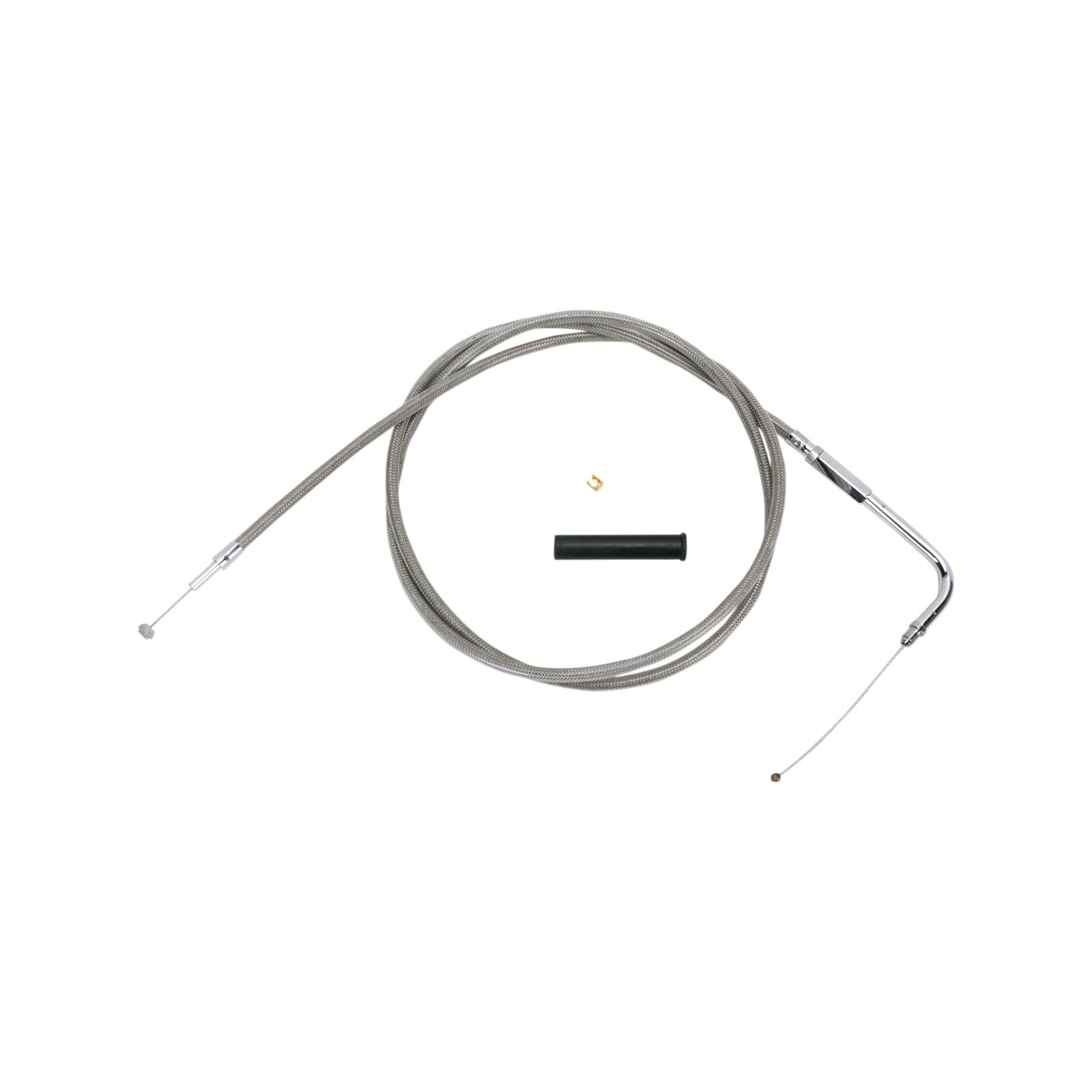 DRAG SPECIALTIES - STAINLESS BRAIDED THROTTLE CABLE - 58"