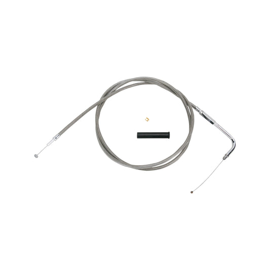 DRAG SPECIALTIES - STAINLESS BRAIDED THROTTLE CABLE - 58"