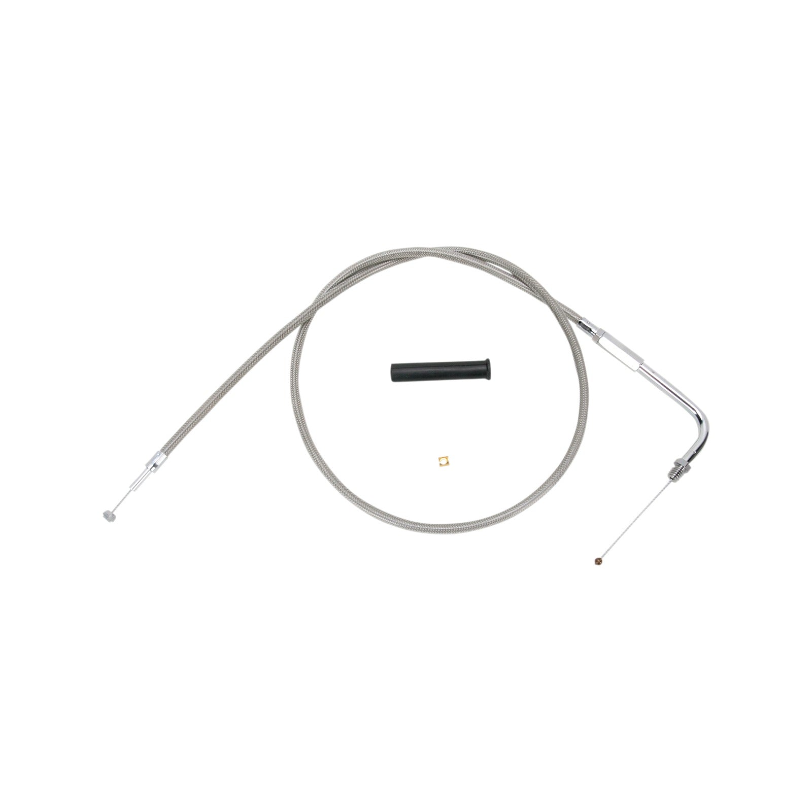 DRAG SPECIALTIES - STAINLESS BRAIDED THROTTLE CABLE - 44"