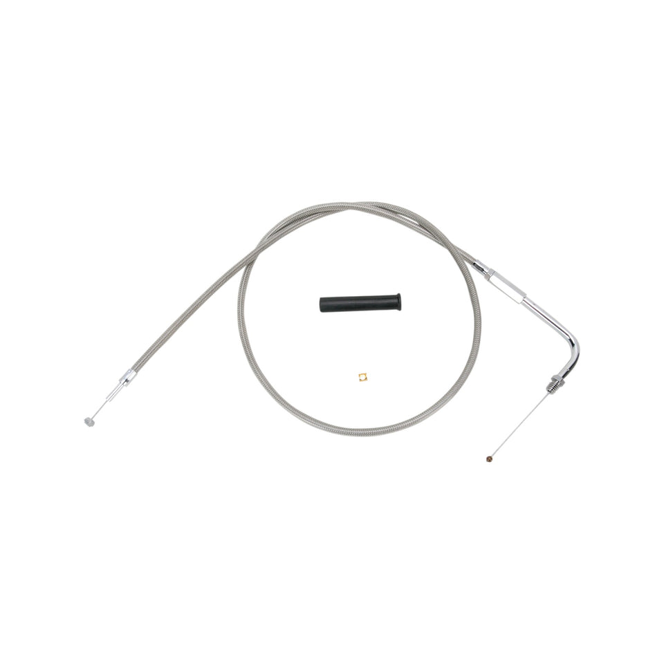 DRAG SPECIALTIES - STAINLESS BRAIDED THROTTLE CABLE - 44"