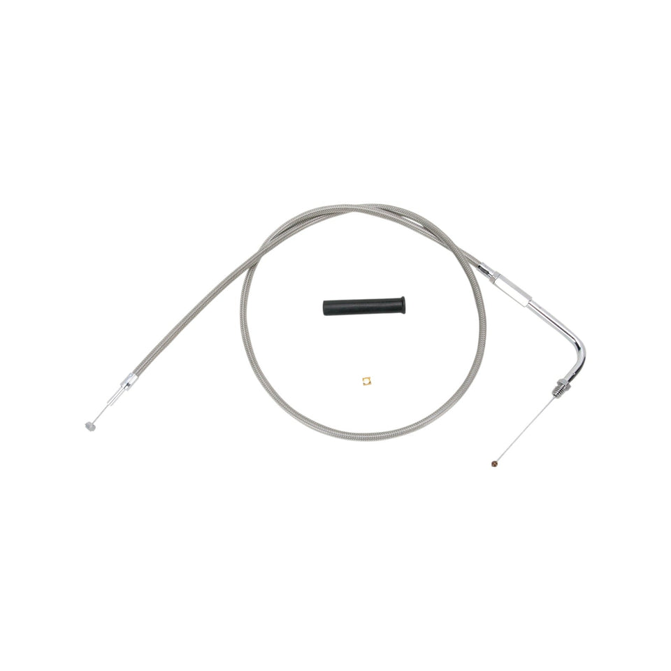 DRAG SPECIALTIES - STAINLESS BRAIDED THROTTLE CABLE - 44"