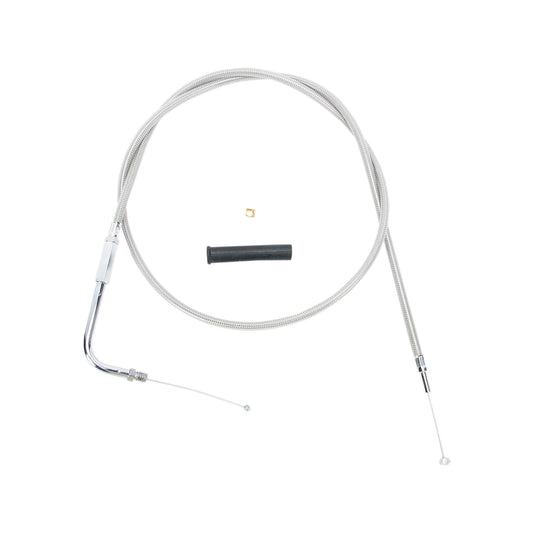 DRAG SPECIALTIES - STAINLESS BRAIDED THROTTLE CABLE - 48"
