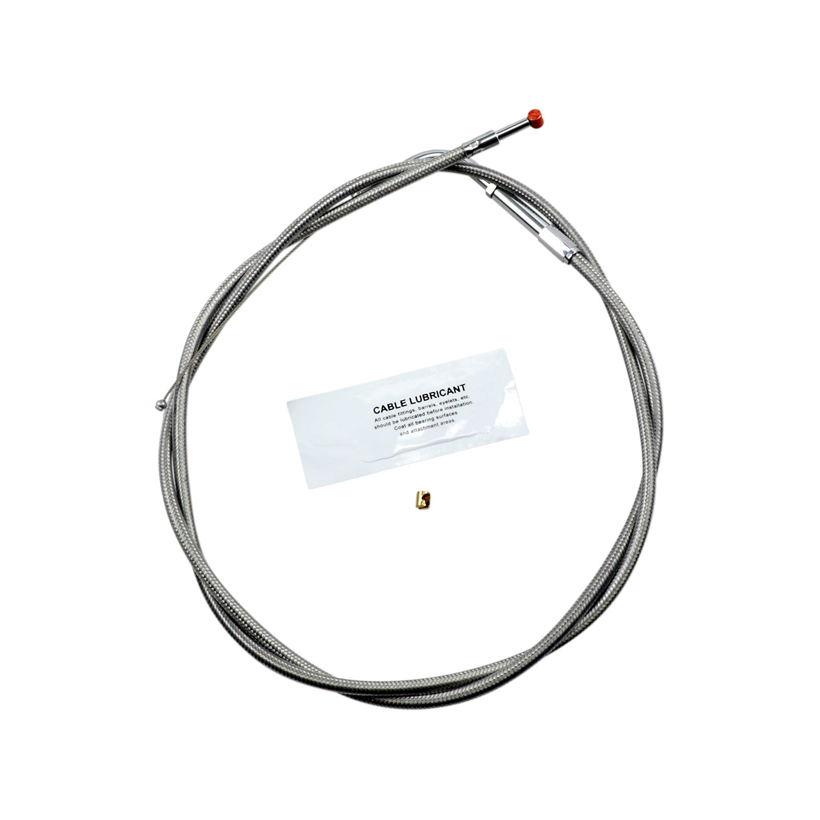 BARNETT - STAINLESS STEEL THROTTLE CABLE - +8" - '02-'07 TOURING