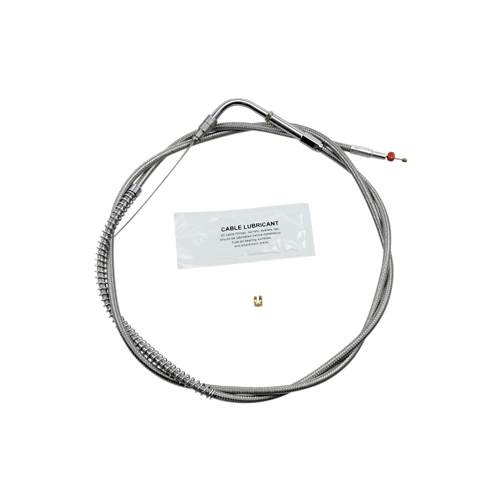 BARNETT - STAINLESS STEEL THROTTLE CABLE - +8" - '96-'01 TOURING