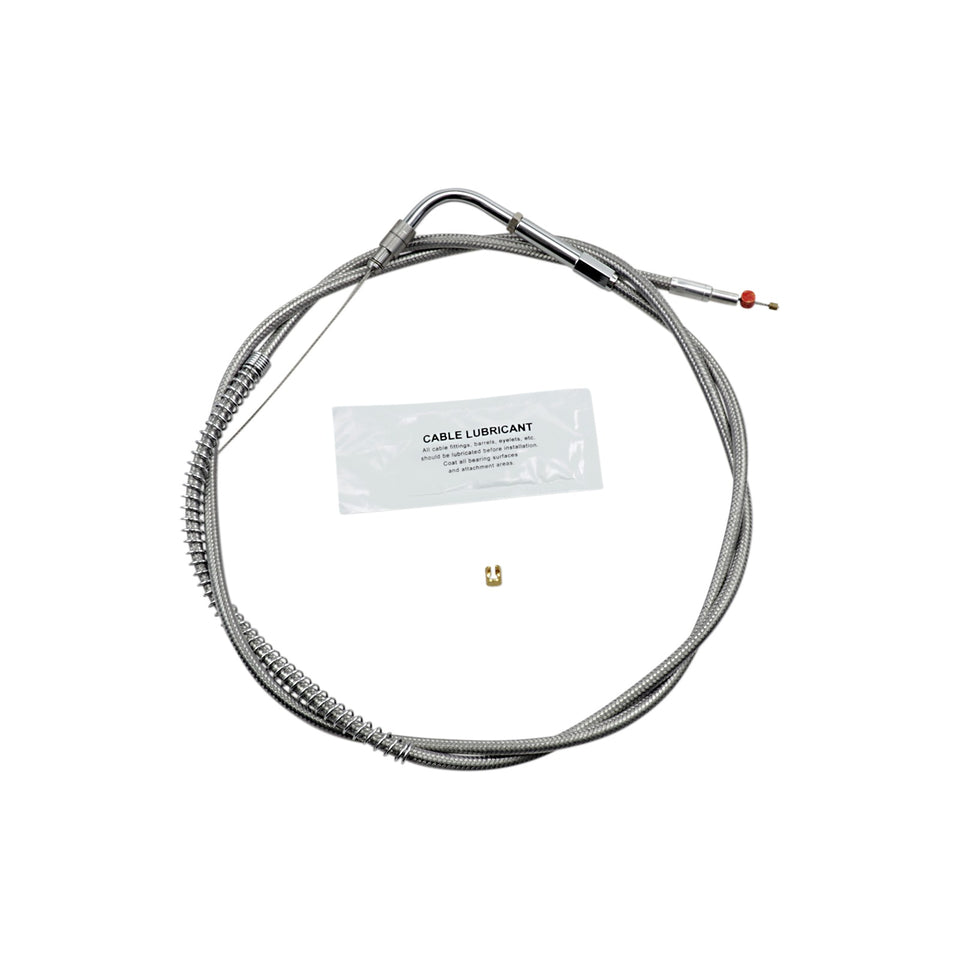 BARNETT - STAINLESS STEEL THROTTLE CABLE - +8" - '96-'01 TOURING