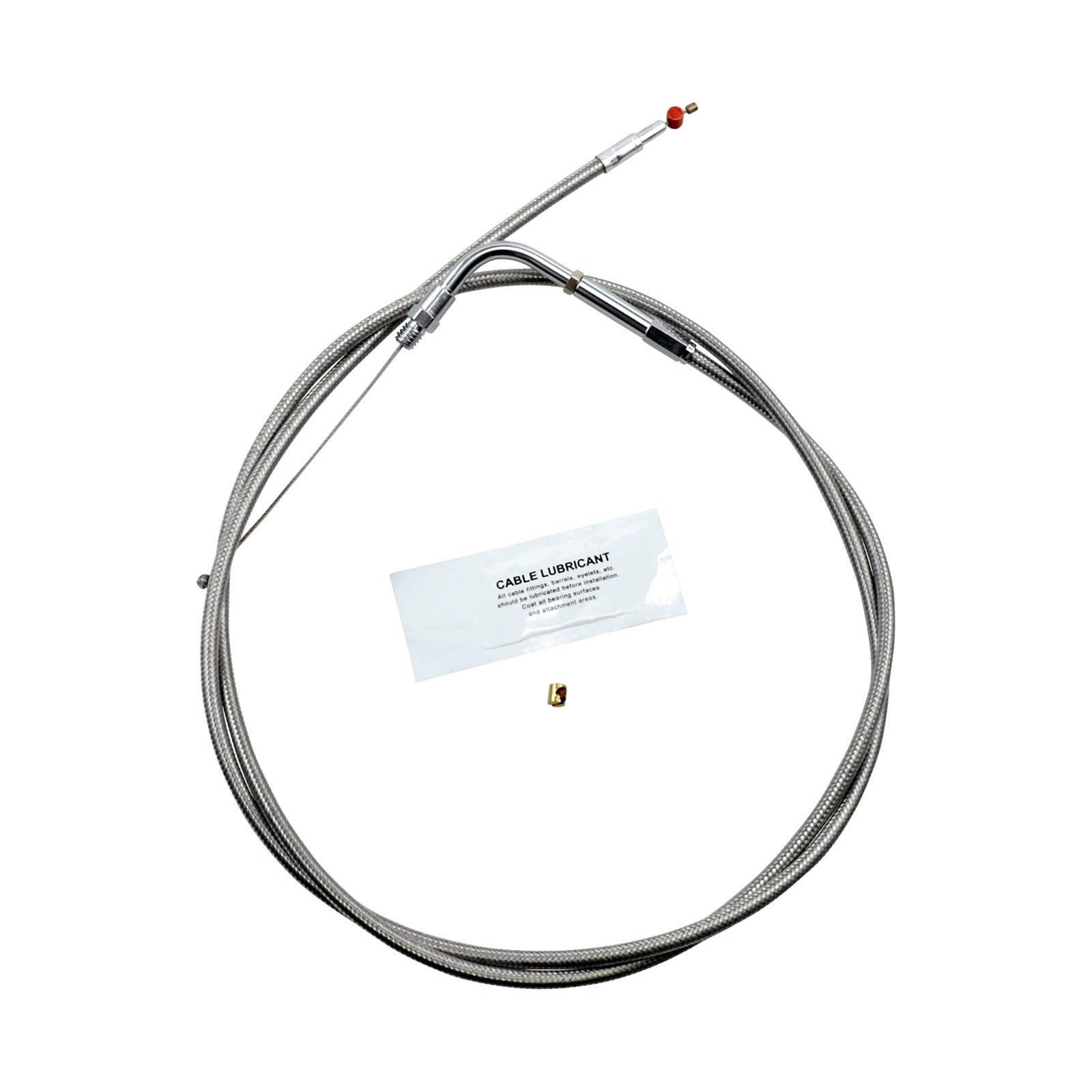 BARNETT - STAINLESS STEEL THROTTLE CABLE - +12" - '90-'95 TOURING