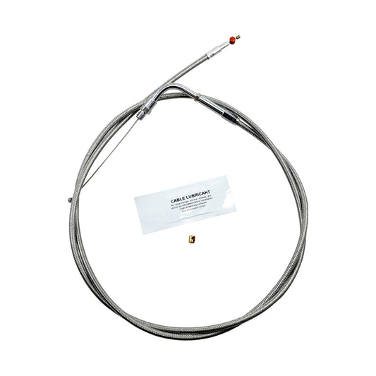 BARNETT - STAINLESS STEEL THROTTLE CABLE - +12" - '90-'95 TOURING