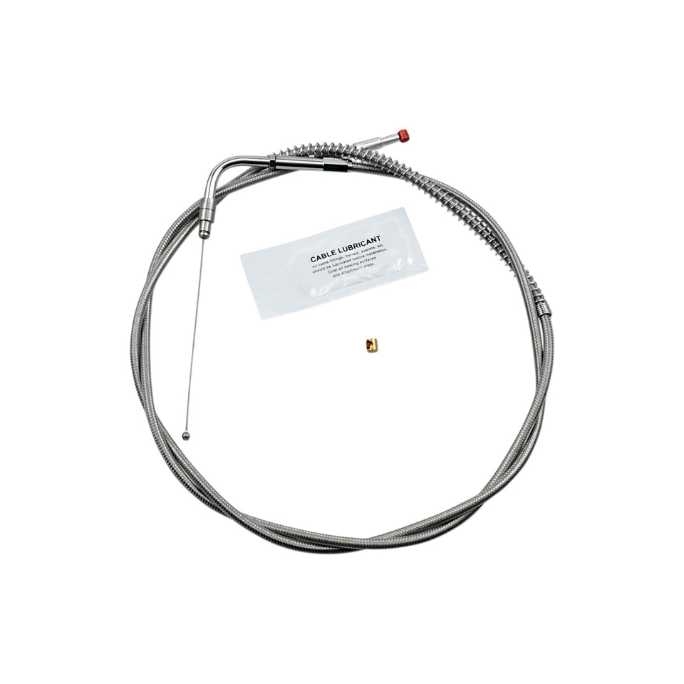 BARNETT - STAINLESS STEEL THROTTLE CABLE - +12" - '96-'01 TOURING