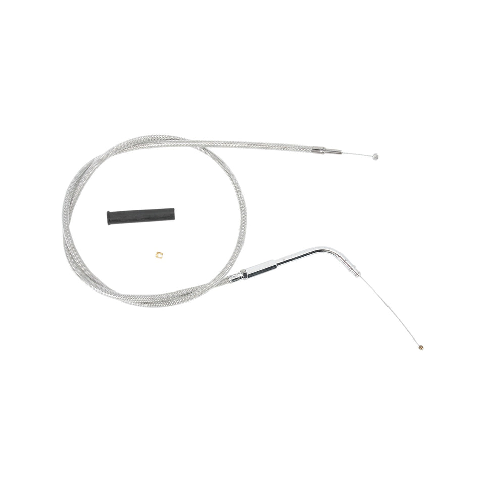 DRAG SPECIALTIES - STAINLESS BRAIDED IDLE CABLE - 42-1/2"