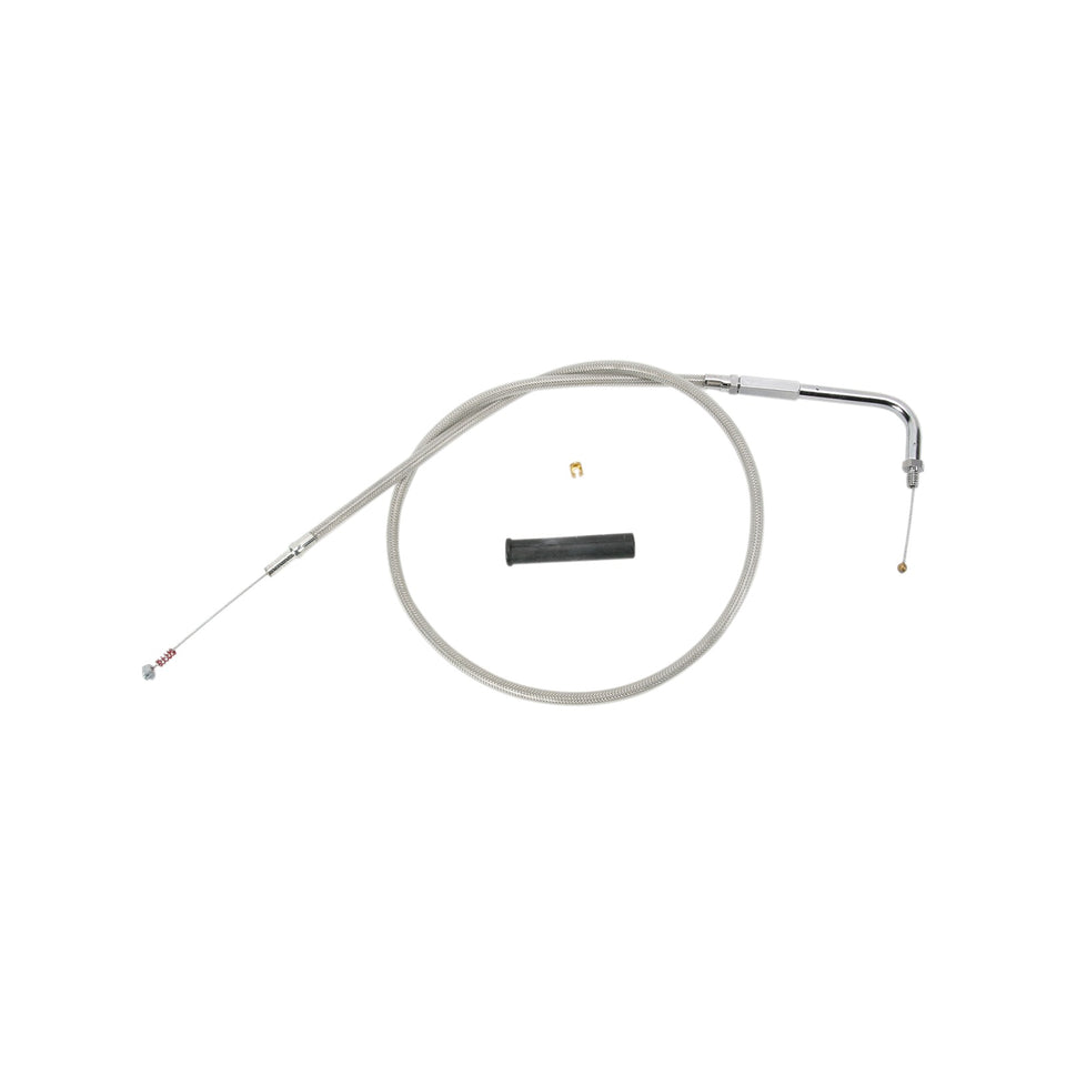 DRAG SPECIALTIES - STAINLESS BRAIDED IDLE CABLE - 45-1/2"