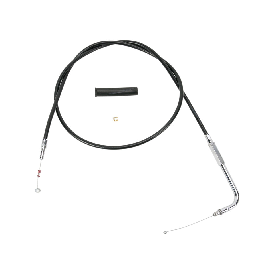 DRAG SPECIALTIES - BLACK VINYL IDLE CABLE - 38"