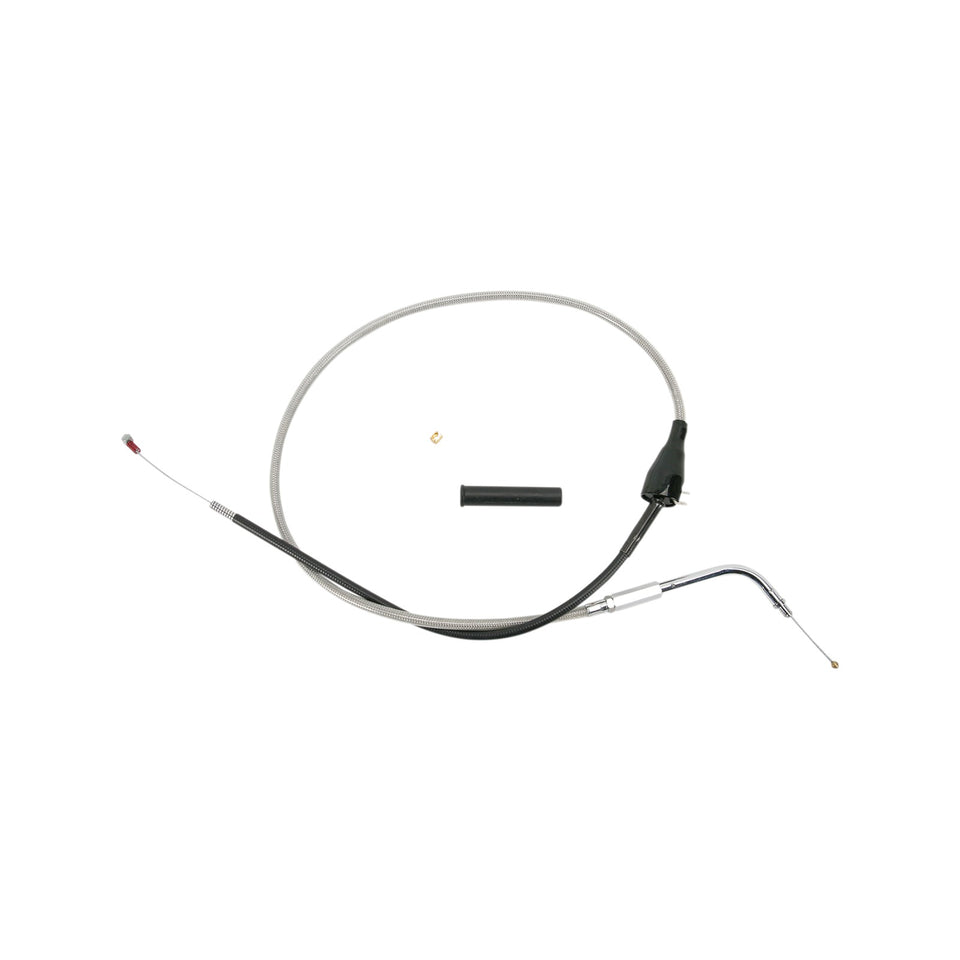DRAG SPECIALTIES - STAINLESS BRAIDED IDLE CABLE - CRUISE - 38-3/16"