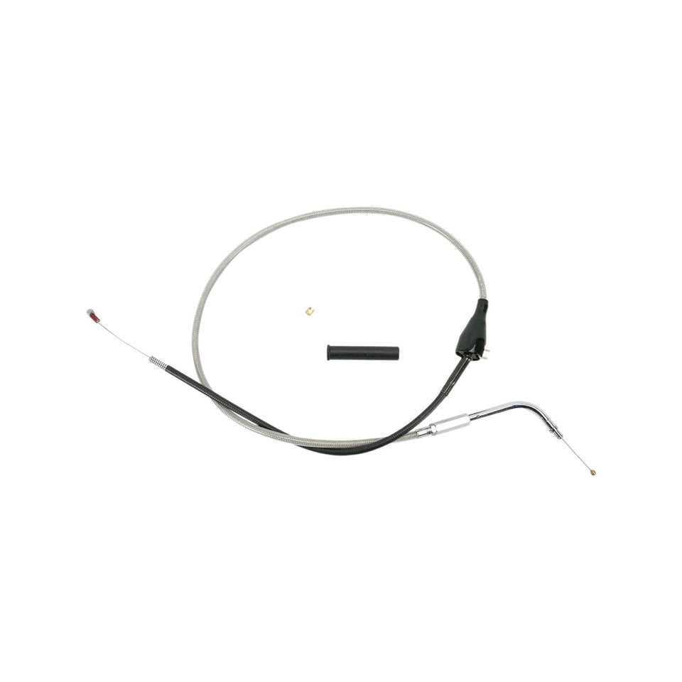 DRAG SPECIALTIES - STAINLESS BRAIDED IDLE CABLE - CRUISE - 38-3/8"
