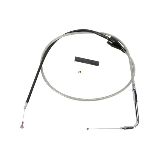 DRAG SPECIALTIES - STAINLESS BRAIDED IDLE CABLE - CRUISE - 46"
