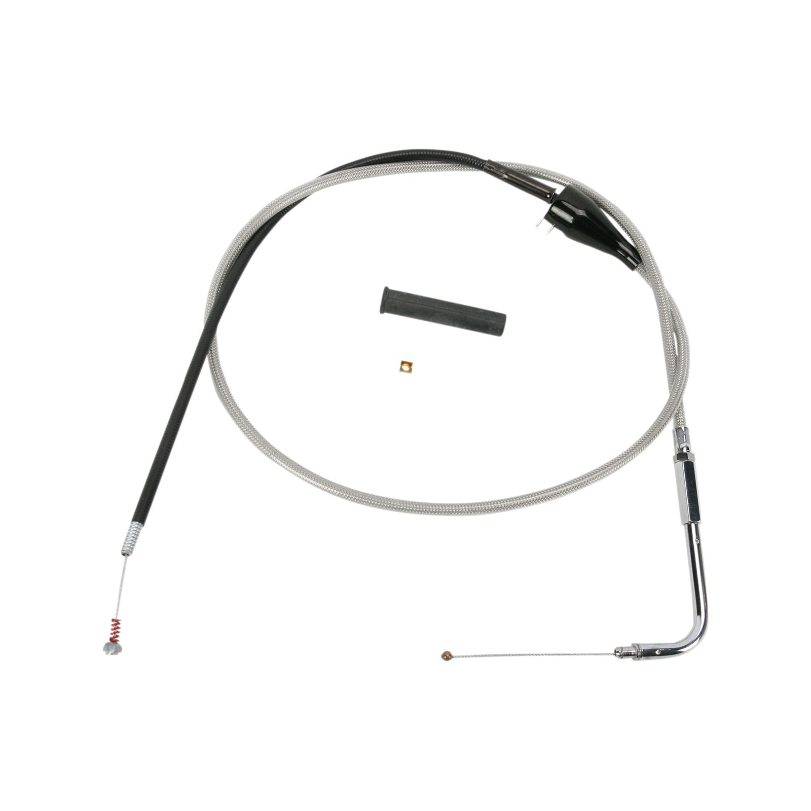 DRAG SPECIALTIES - STAINLESS BRAIDED IDLE CABLE - CRUISE - 50"