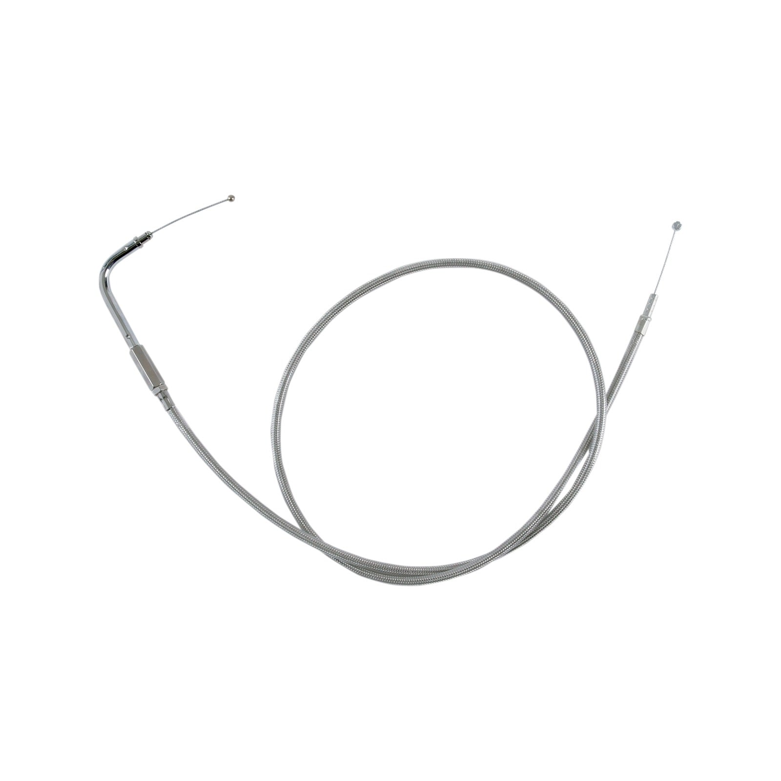 DRAG SPECIALTIES - STAINLESS BRAIDED IDLE CABLE - 42-1/2"