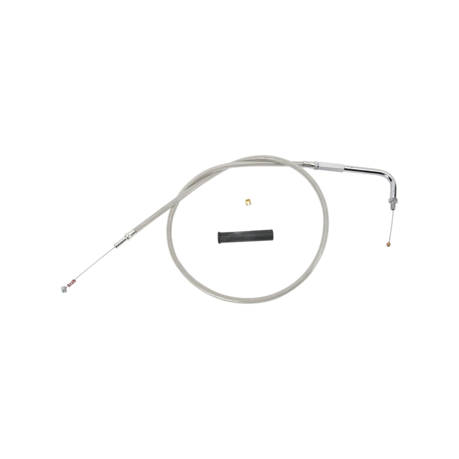 DRAG SPECIALTIES - STAINLESS BRAIDED IDLE CABLE - 56"