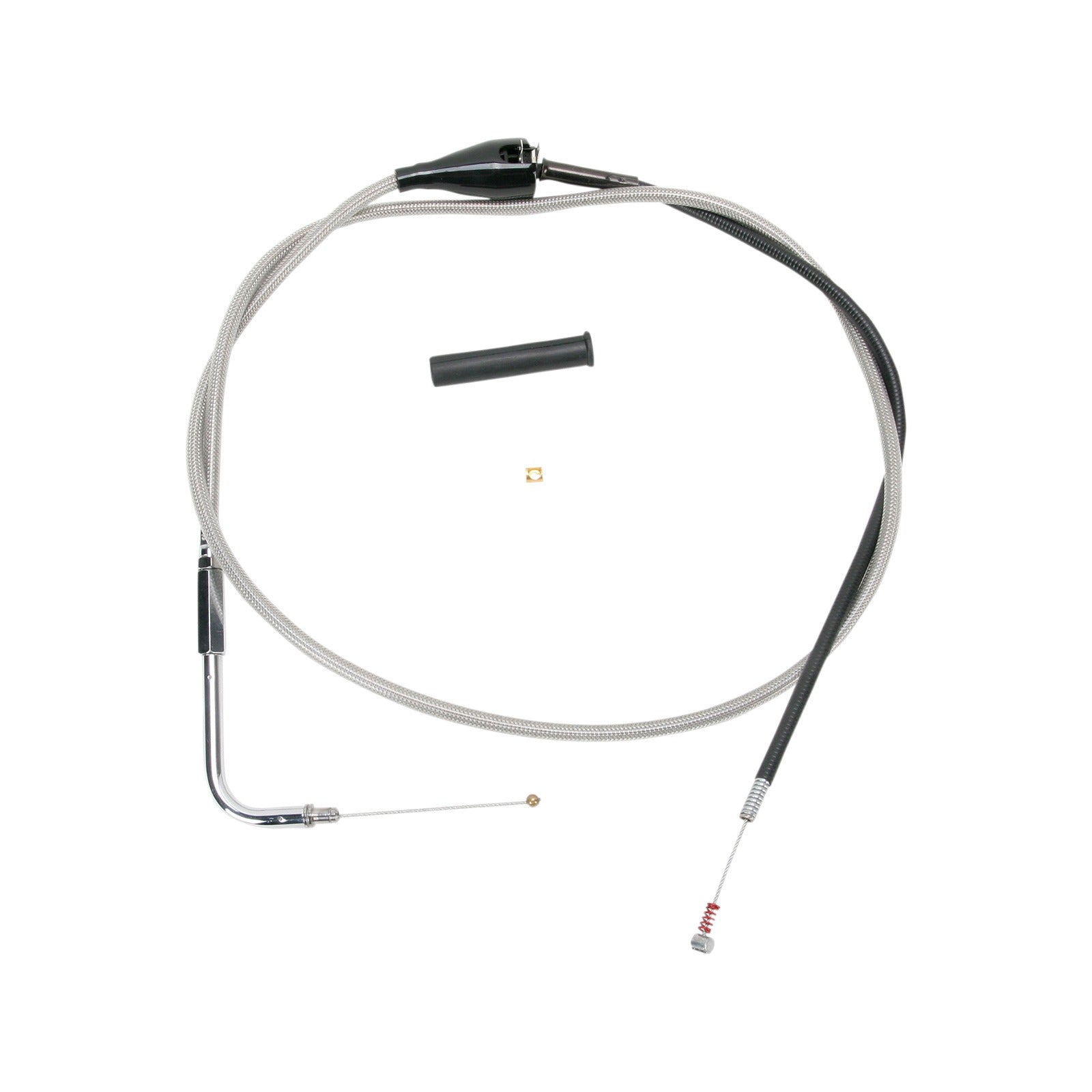 DRAG SPECIALTIES - STAINLESS BRAIDED IDLE CABLE - 52"