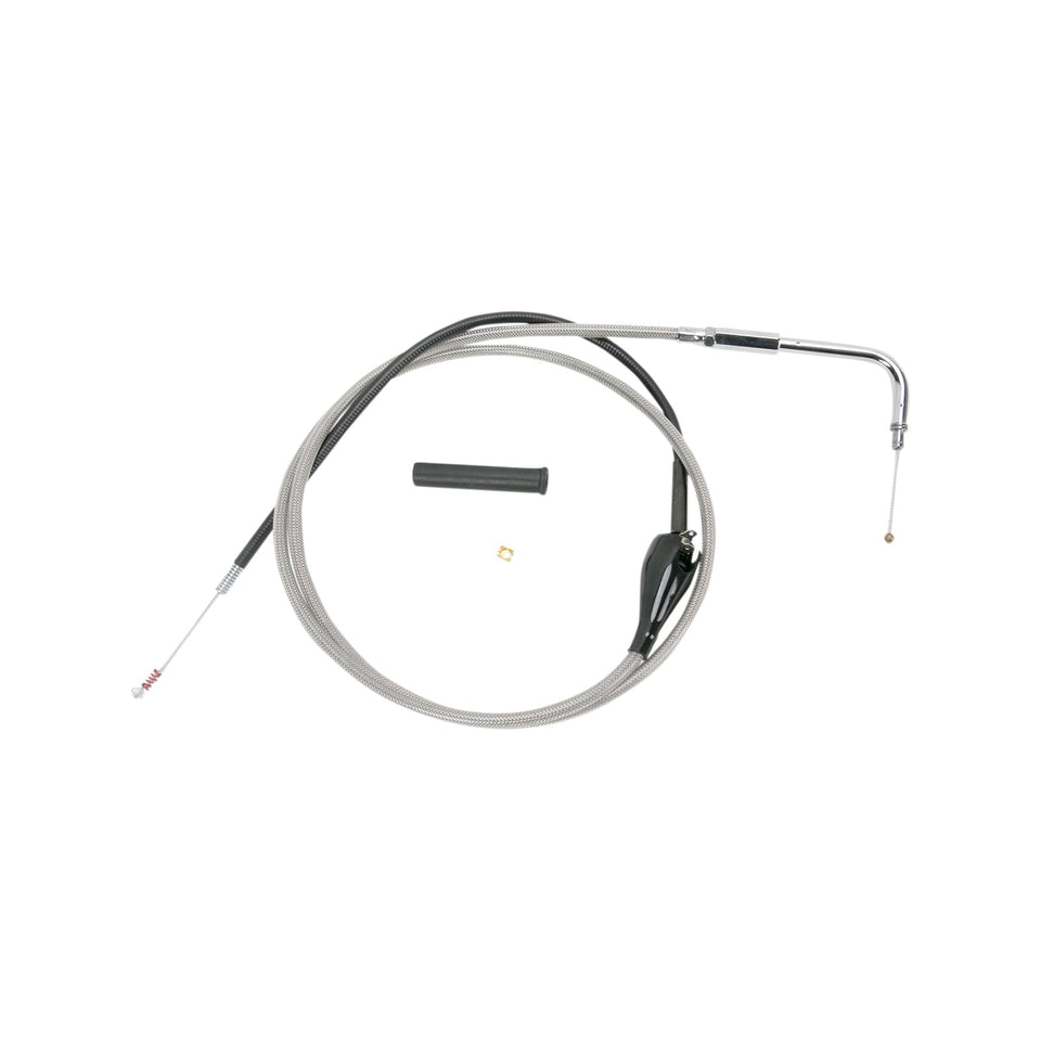 DRAG SPECIALTIES - STAINLESS BRAIDED IDLE CABLE - 56"