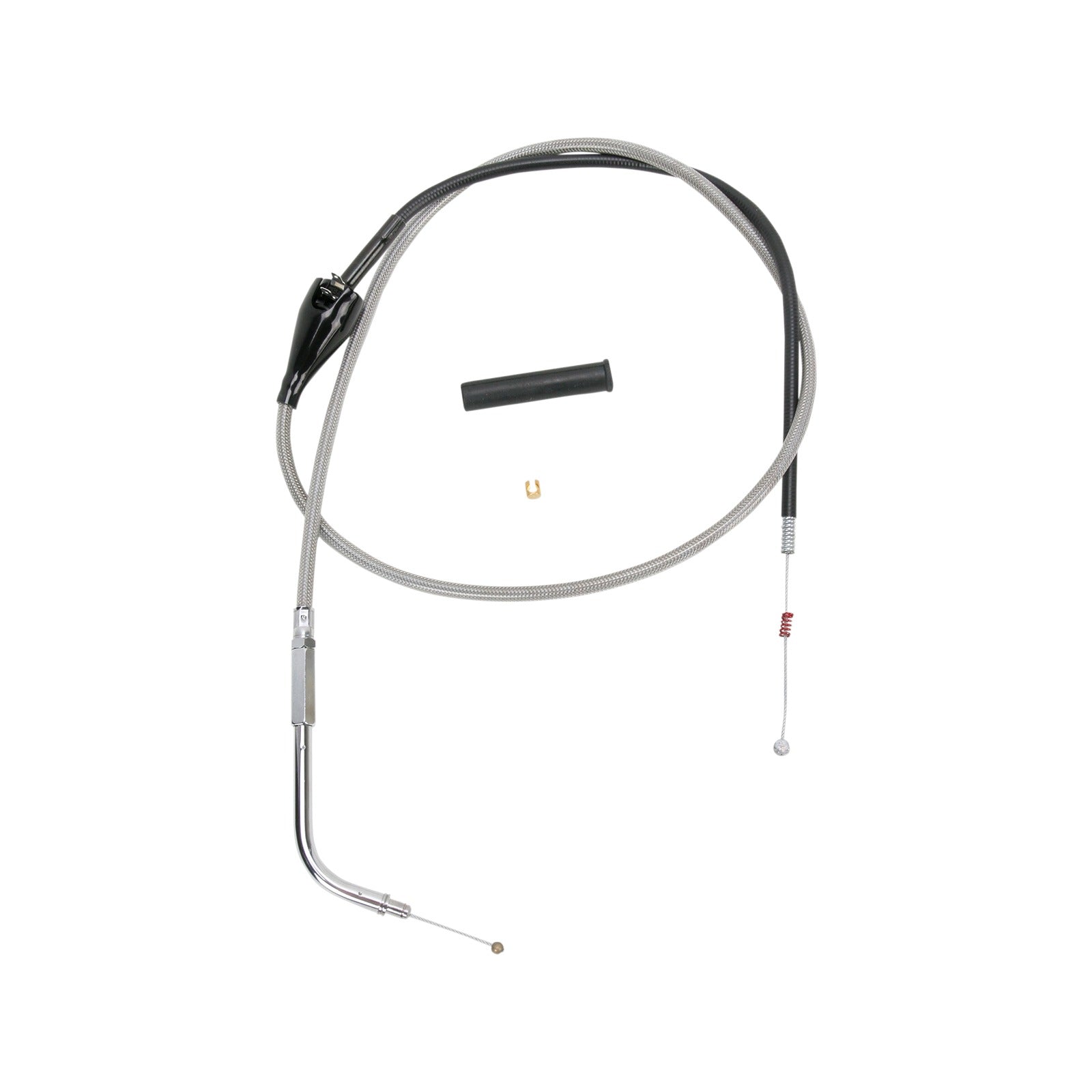 DRAG SPECIALTIES - STAINLESS BRAIDED IDLE CABLE - 44"