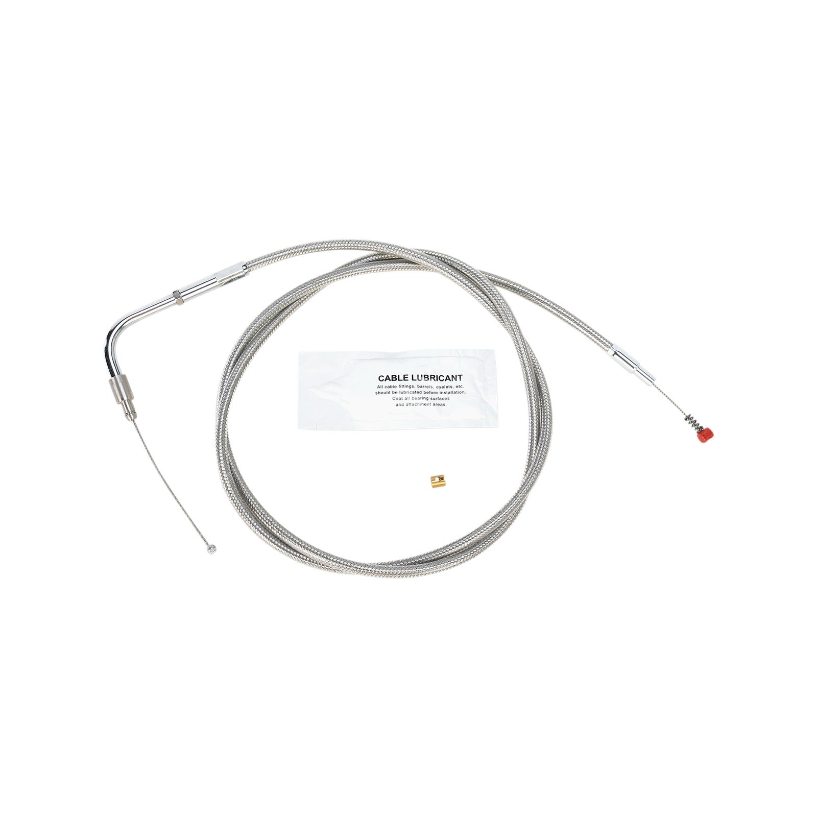 BARNETT - STAINLESS STEEL IDLE CABLE - +8" - '02-'07 TOURING