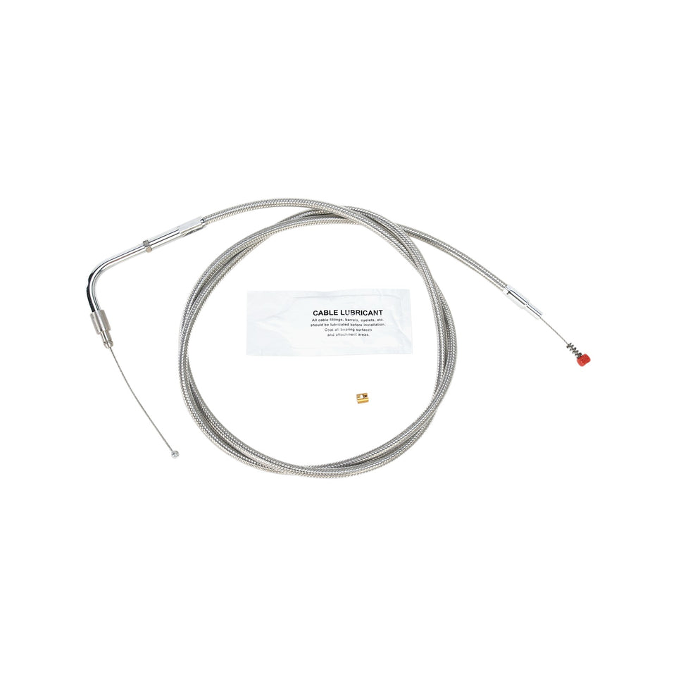 BARNETT - STAINLESS STEEL IDLE CABLE - +8" - '02-'07 TOURING