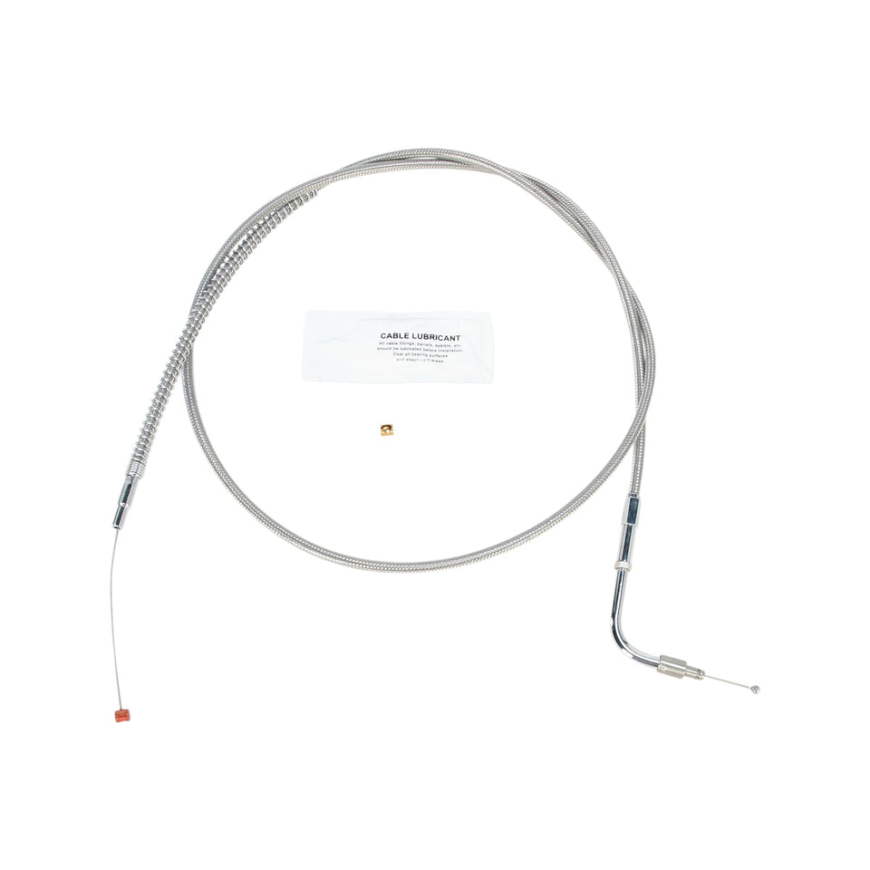 BARNETT - STAINLESS STEEL IDLE CABLE - +8" - '96-'01 TOURING
