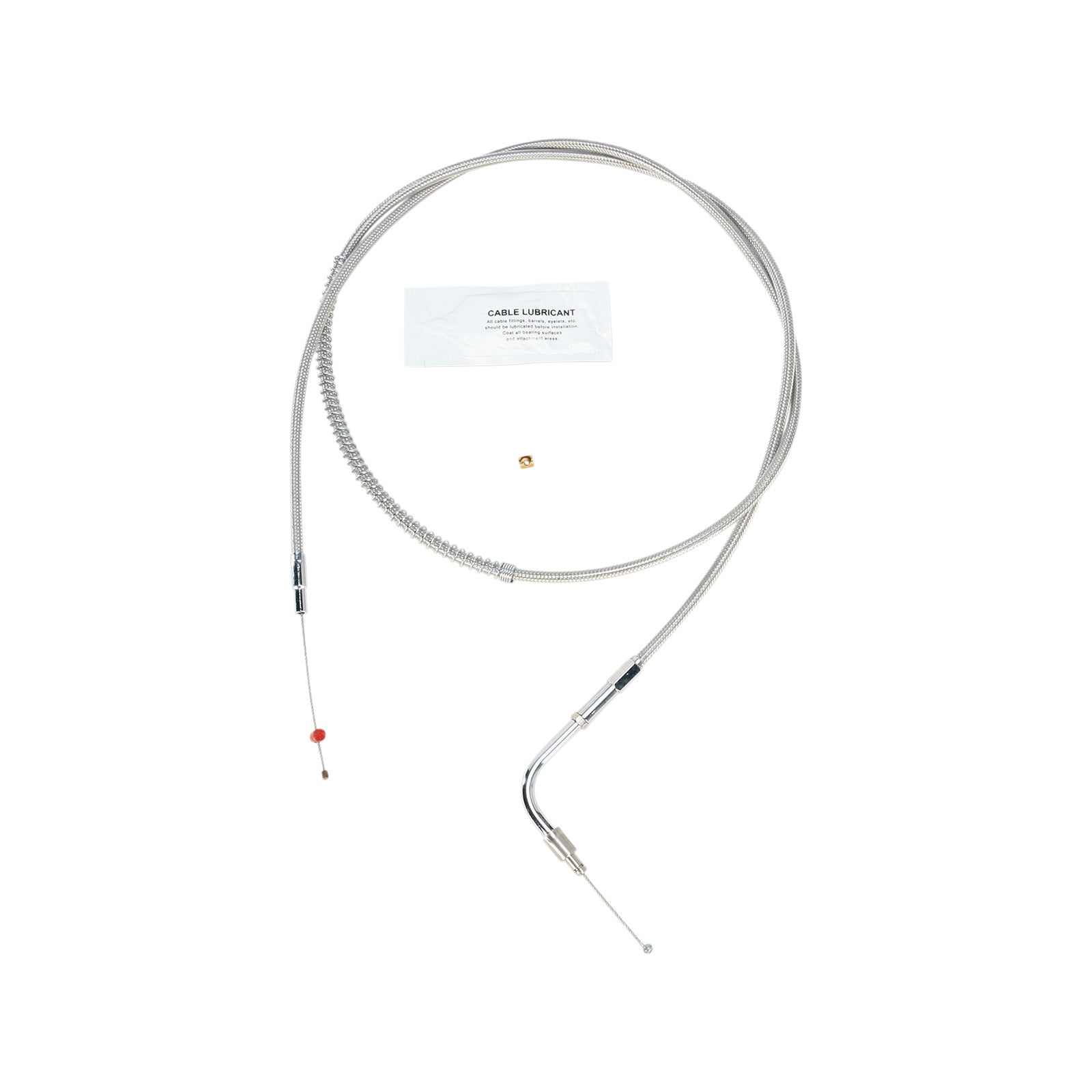 BARNETT - STAINLESS STEEL IDLE CABLE - +10" - '96-'01 TOURING