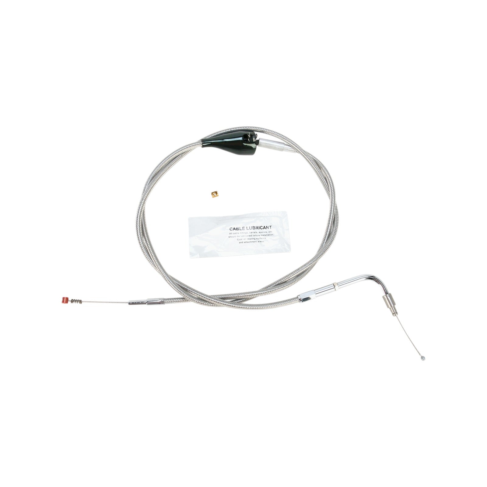 BARNETT - STAINLESS STEEL IDLE CABLE - +10" - '02-'06 FLH