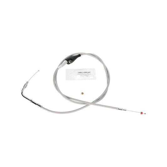 BARNETT - STAINLESS STEEL IDLE CABLE - +10" - '96-'01 TOURING