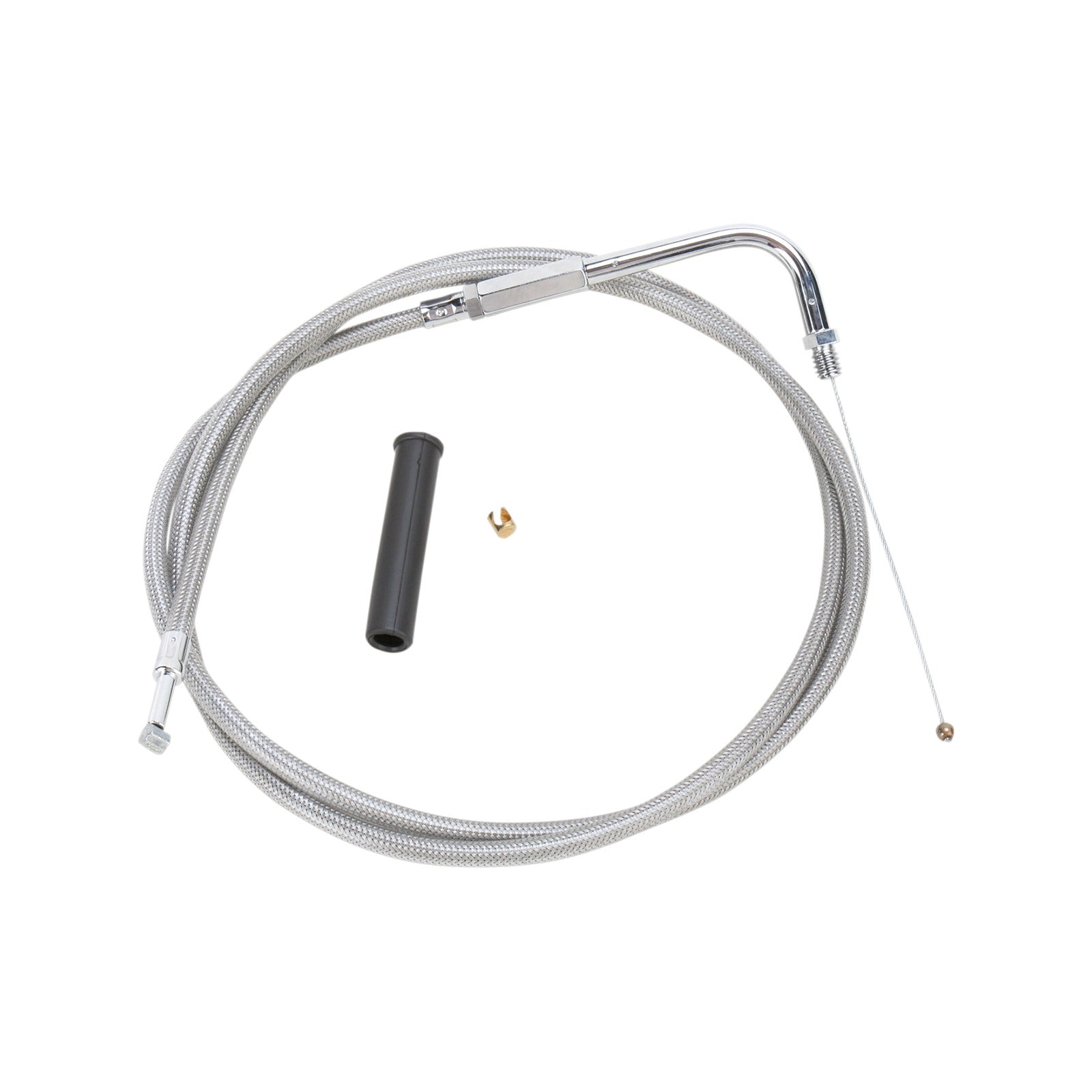 DRAG SPECIALTIES - STAINLESS BRAIDED THROTTLE CABLE - 50"