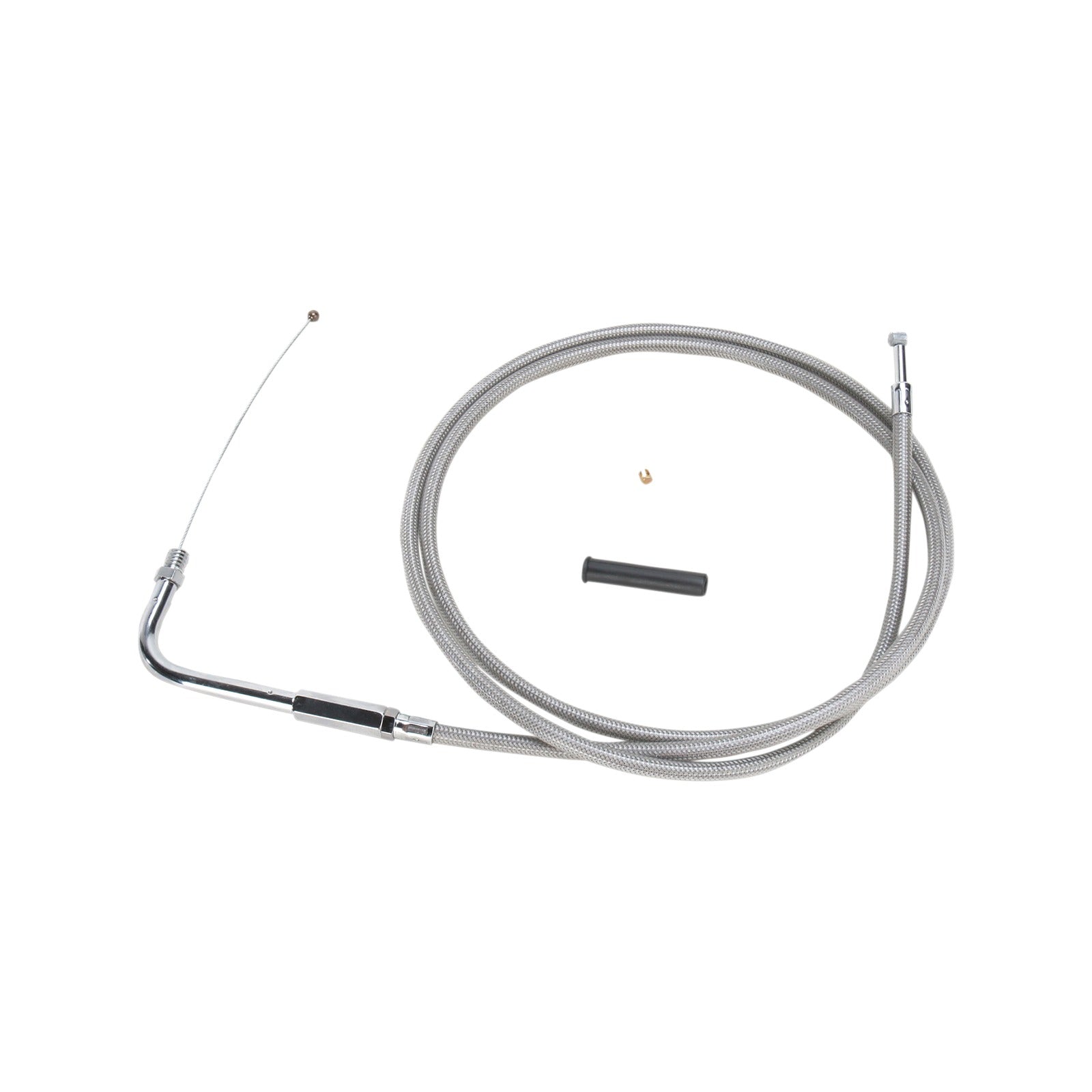 DRAG SPECIALTIES - STAINLESS BRAIDED THROTTLE CABLE - 54"