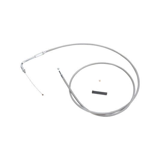 DRAG SPECIALTIES - STAINLESS BRAIDED THROTTLE CABLE - 56"