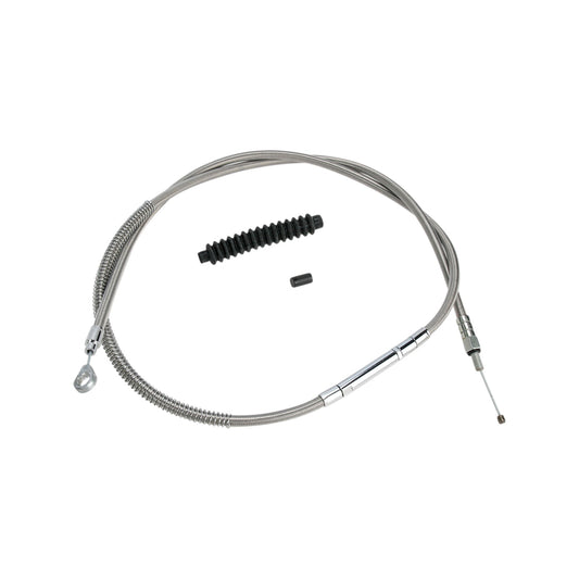 BARNETT - HIGH-EFFICIENCY STAINLESS STEEL CLUTCH CABLE FOR HARLEY-DAVIDSON - +6" - '89-'06 TOURING