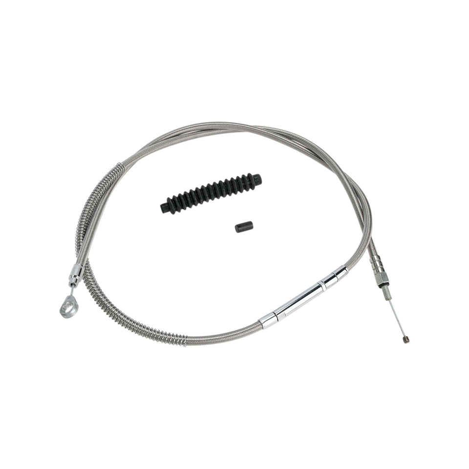 BARNETT - HIGH-EFFICIENCY STAINLESS STEEL CLUTCH CABLE FOR HARLEY-DAVIDSON - +6" - '89-'06 TOURING