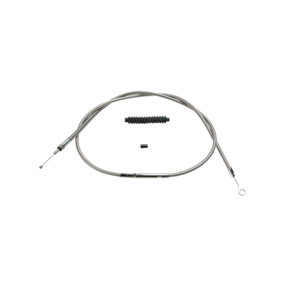 BARNETT - HIGH-EFFICIENCY STAINLESS STEEL CLUTCH CABLE FOR HARLEY-DAVIDSON - +6" - DYNA/SOFTAIL