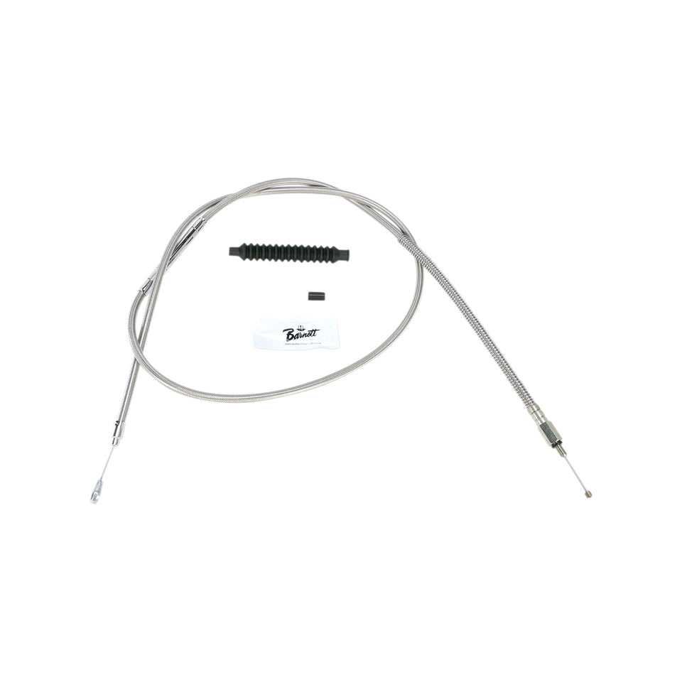 BARNETT - HIGH-EFFICIENCY STAINLESS STEEL CLUTCH CABLE FOR HARLEY-DAVIDSON - +12" - '89-'06 TOURING