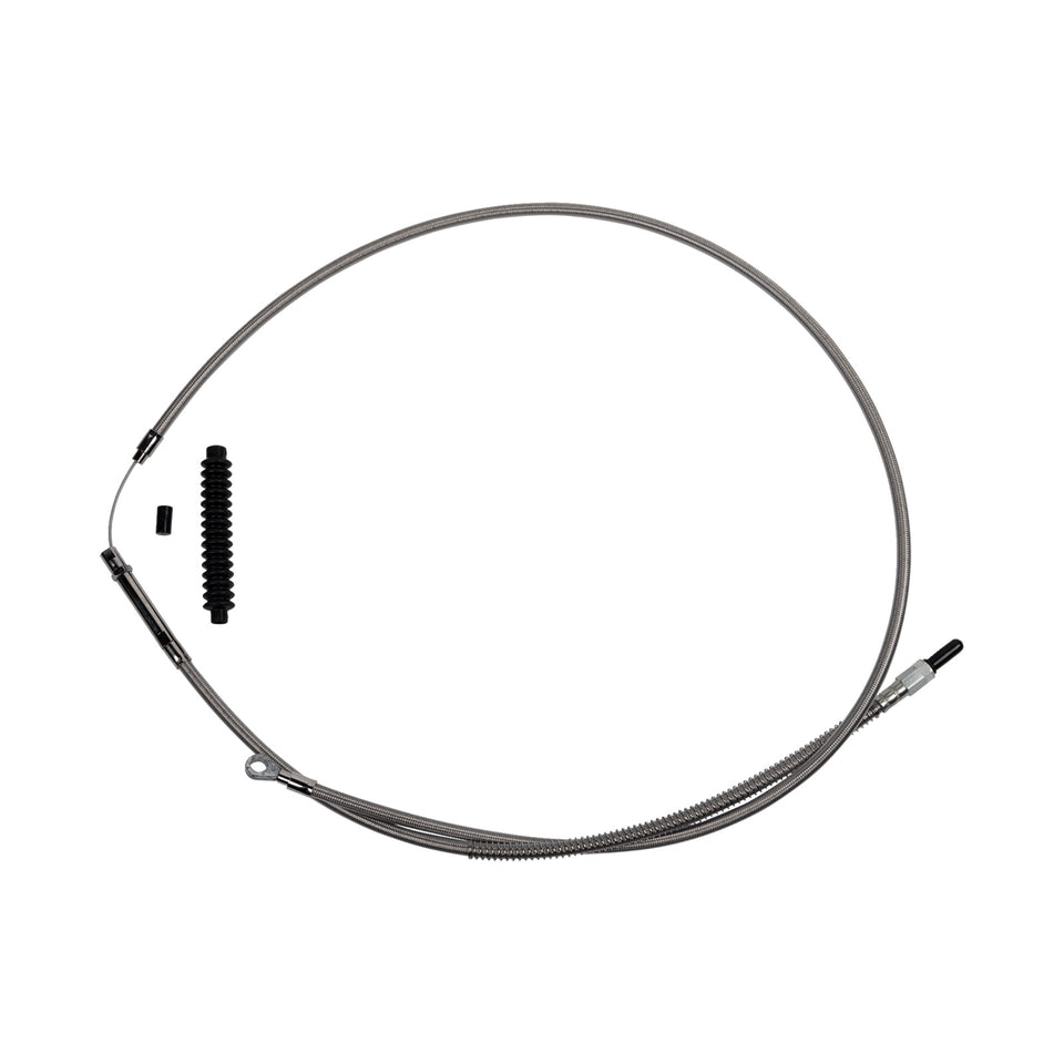 BARNETT - HIGH-EFFICIENCY STAINLESS STEEL CLUTCH CABLE FOR HARLEY-DAVIDSON - +8" - '21-'24 FL